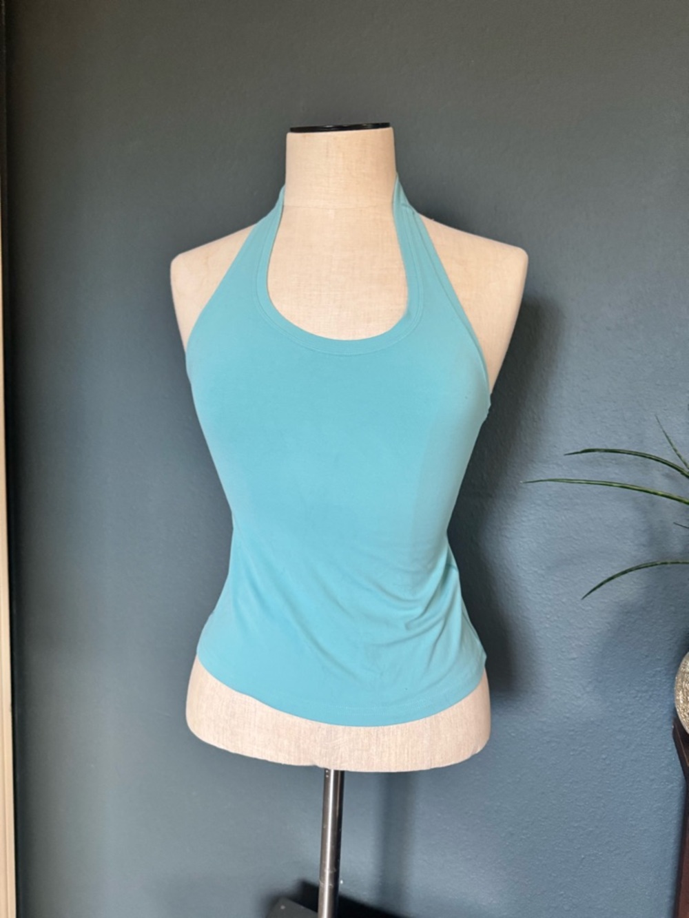 Lululemon Women’s Halter Tank Top in Aqua - Scoop Neck Style